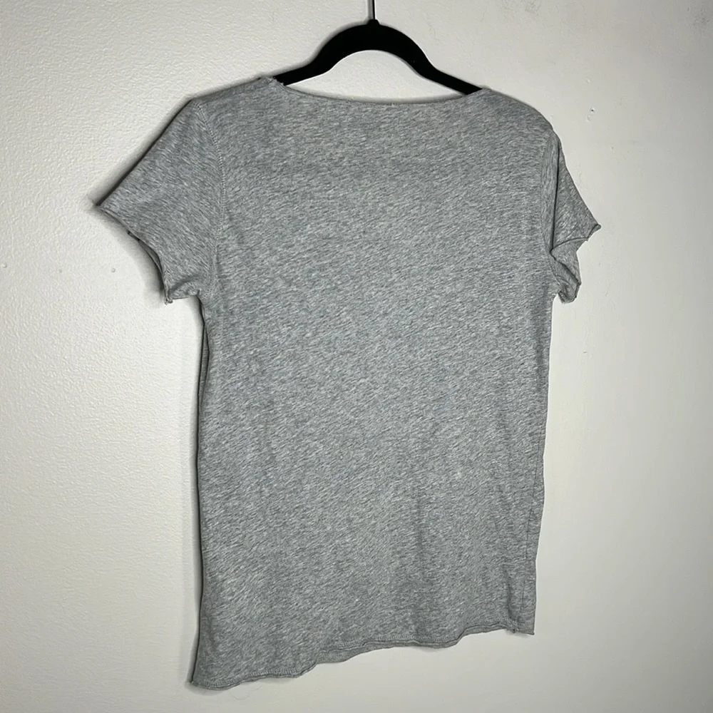 Zadig & Voltaire Tunisien Camo Skull Graphic Henley T-Shirt size Small - Picture 12 of 14
